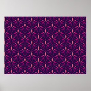 Poster Padrão Invisível Ornamental Vintage. Geomet