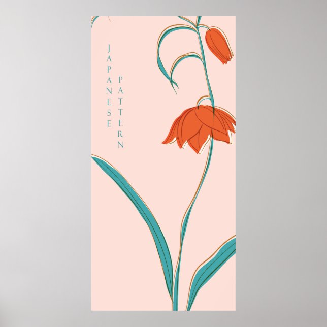 Poster Padrão Japonês Abstrato (Frente)