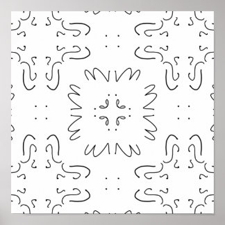 Poster padrão mínimo simples preto e branco