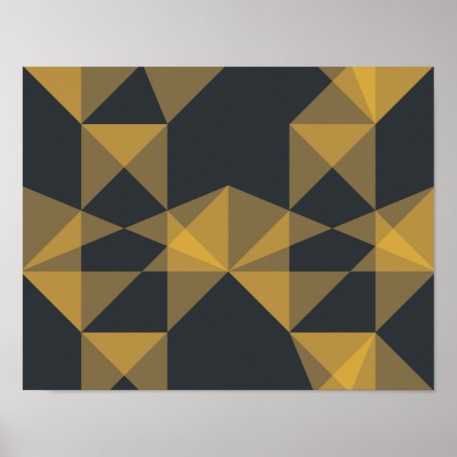 Poster Padrão moderno, abstrato, geométrico (Frente)