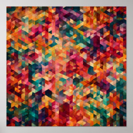 Poster Padrão Moderno Abstrato: Tesselação Vibrante