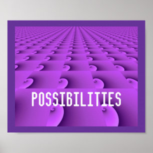 Póster Padrão Moderno de Redemoinho Roxo - Possibilidades