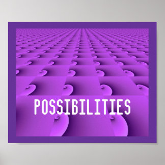 Póster Padrão Moderno de Redemoinho Roxo - Possibilidades