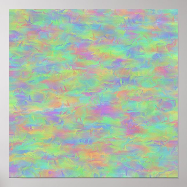 Poster Padrão Multicolorido Abstrato (Frente)