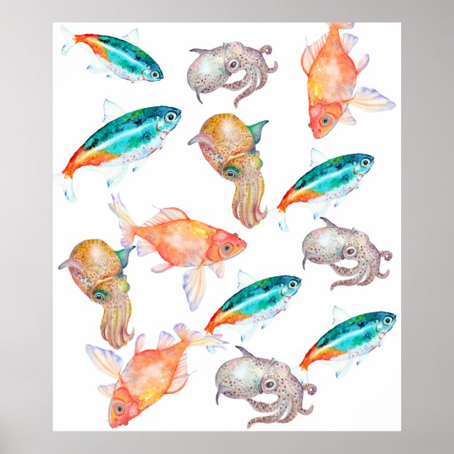 Poster Padrão náutico (Frente)