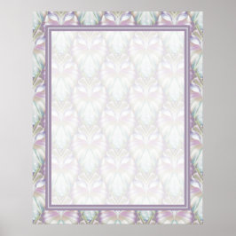 Poster Padrão Pastel Purple Oracle Owl