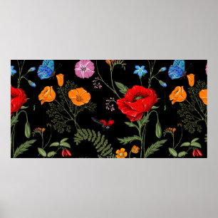 Poster Padrão perfeito da colheita de Verão. Wallpap Bo