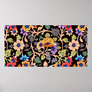 Poster padrão perfeito. ornamento floral islâmico clás