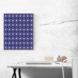 Poster Padrão preto e branco Fundo roxo