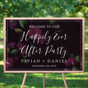 Poster Padrão Roxo Moody Felizmente Depois Da Festa