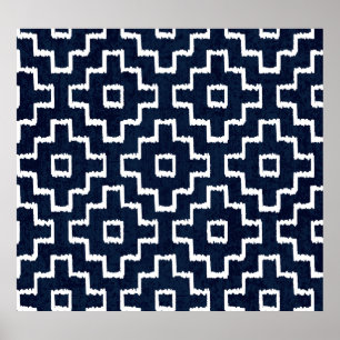 Poster Padrão Sashiko: Bordado Japonês Tradicional