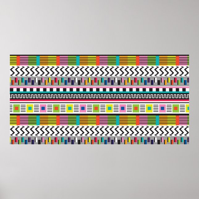 Poster Padrão sem costura com abstrato geométrico li bril (Frente)