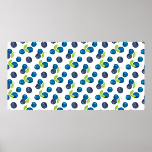 Poster Padrão sem costura com bagas