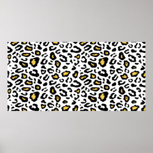 Poster Padrão sem costura da pele leopardo