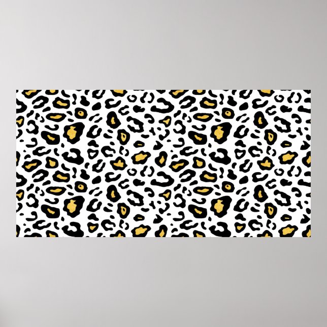 Poster Padrão sem costura da pele leopardo (Frente)