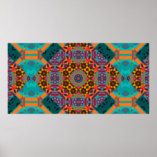 Poster Padrão sem costura de luxury ornamen arabesque