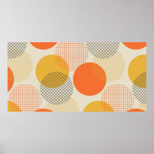 Poster Padrão sem costura do círculo geométrico