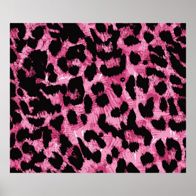 Poster Padrão sem costura leopardo (Frente)