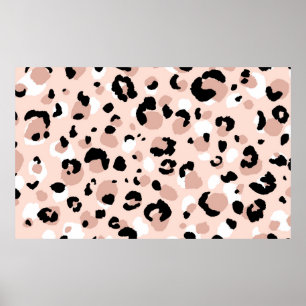 Poster padrão sem descontinuidades do leopardo abstrato 