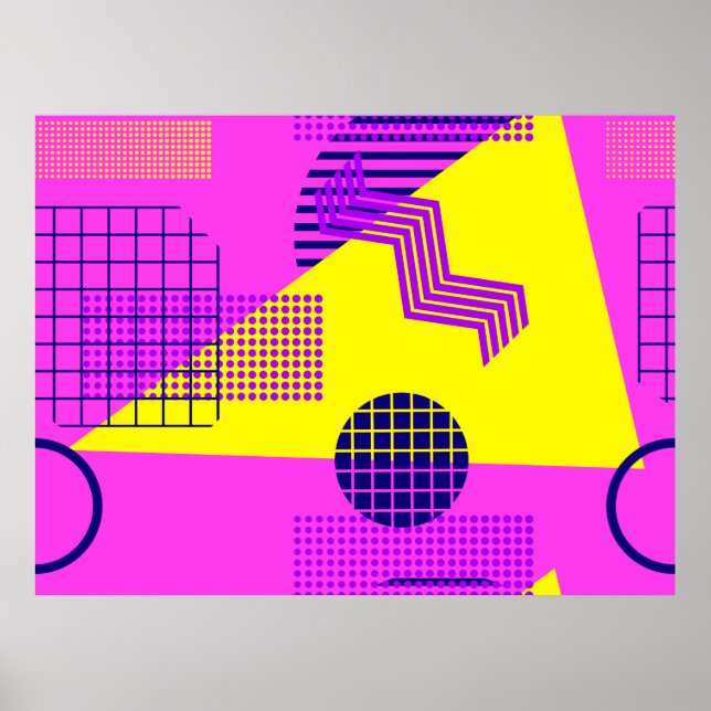 Poster Padrão sem soldadura, formas geométricas no (Frente)