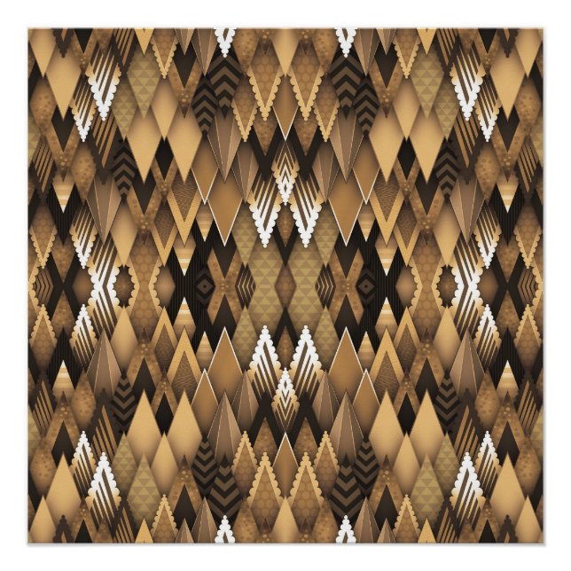 PÓSTER PADRÃO TRIANGULAR RUSTICO TRIBAL (Frente)