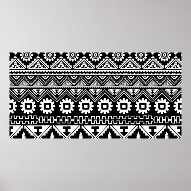 Poster Padrão tribal contínuo (Frente)