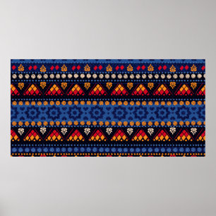 Poster Padrão tribal perfeito.
