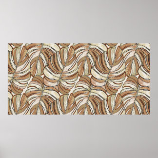 Poster Padrão tropical. Design gráfico com mons incríveis