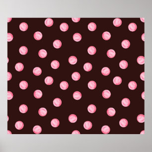 Poster padrão uniforme com círculos cor-de-água rosa. Boh