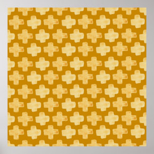 Poster padrão uniforme de abstrato de aquarela, desenho m