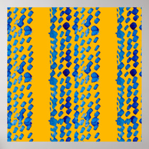 Poster Padrão uniforme de aquarela com pontos de abstrato