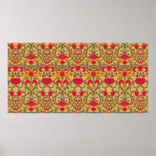 Poster padrão uniforme de damask