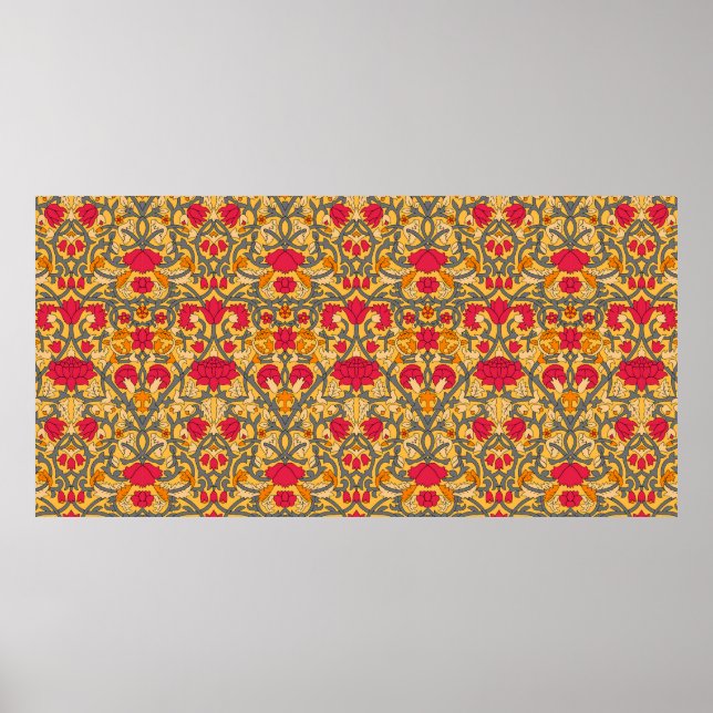 Poster padrão uniforme de damask (Frente)