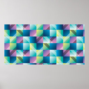 Poster padrão uniforme de geometria abstrato