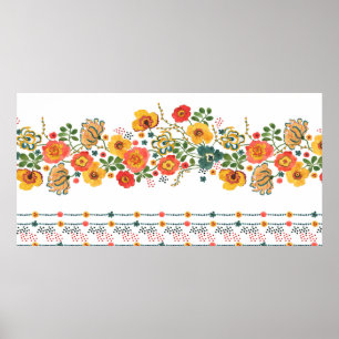 Poster Padrão uniforme de pintura em aquarela com estili