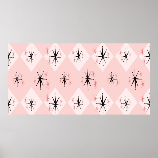 Poster Padrão uniforme de starburst da idade atômica insp (Frente)