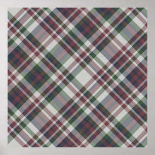 Poster Padrão vintage multicolor tartan sem costura. Xadr