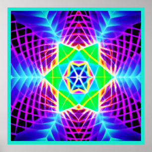 Poster Padrão vívido colorido