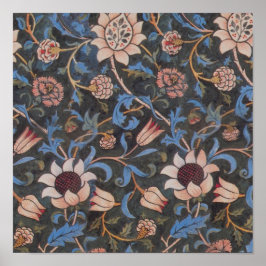 Poster Padrão William Morris Evenlode: Vintage Temperamen