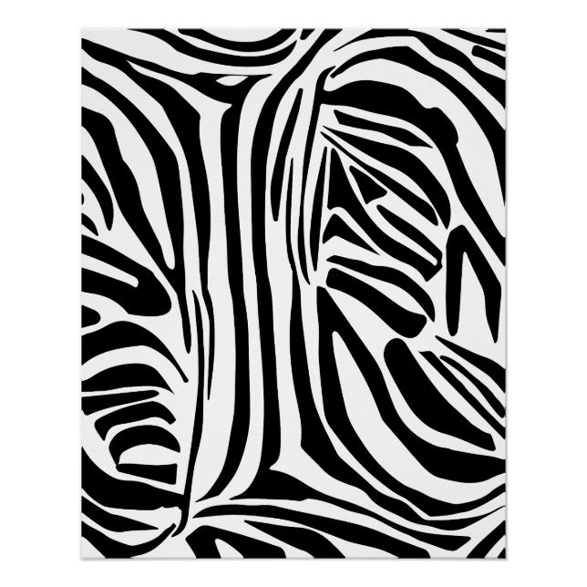 Póster Padrão zebra (Frente)