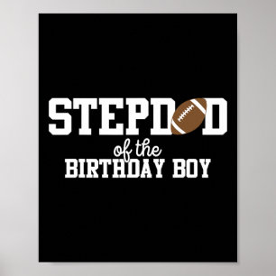 Poster Padrasto do menino de aniversário Amante de futebo