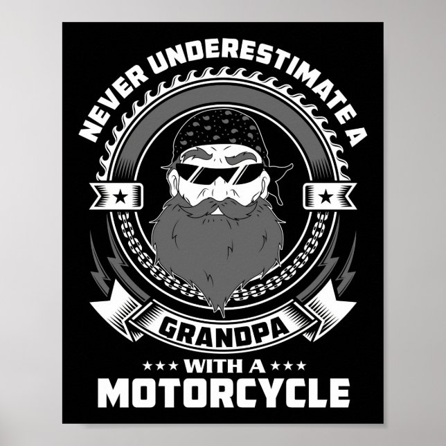 Poster Padre Deu O Poder De Um Avô Com Uma Moto (Frente)