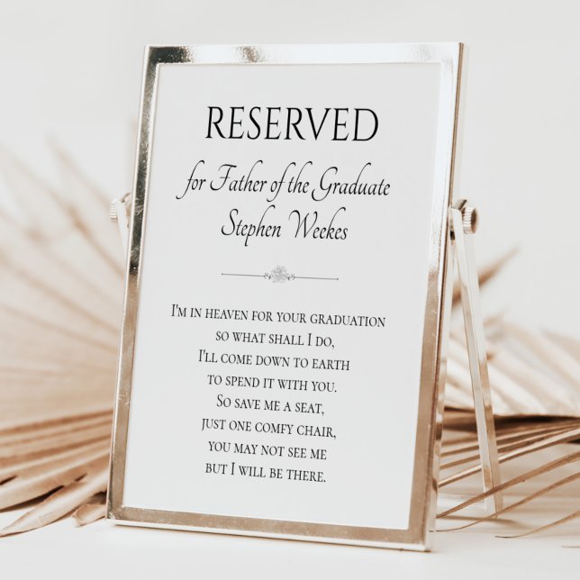 Poster Padre do Memorial de Graduação do Formando (Criador carregado)