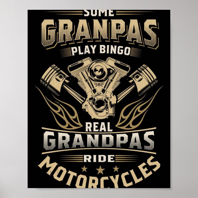 Poster Padre Gift Alguns Avós De Motocicletas (Frente)
