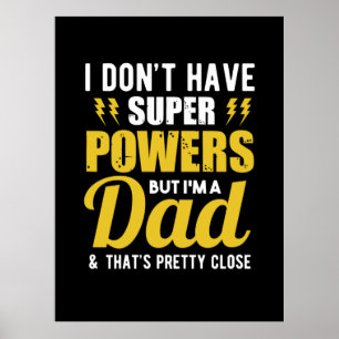 Poster Padre Gift Tenho Pai Super Powers