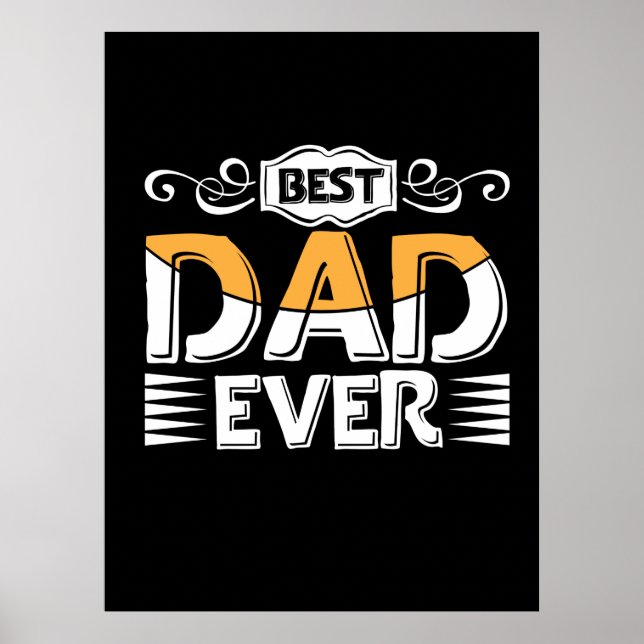 Poster Padre Gifts | Melhor Pai Nunca (Frente)