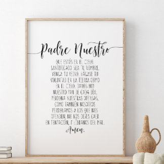 Poster Padre Nuestro Que En El Cielo