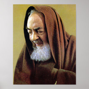 Póster Padre Pio da rua de Pietrelcina