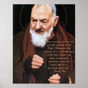 Poster Padre Pio on The Devil.