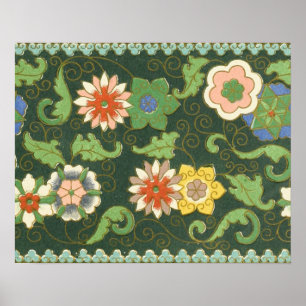 Póster Padrões Chineses - Vintage Patterne Cloisonne